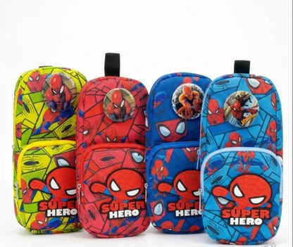 Spider-Man Kids Pencil Case – Double Zipper Large Capacity School Stationery Organizer