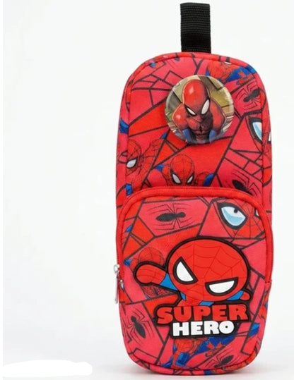 Spider-Man Kids Pencil Case – Double Zipper Large Capacity School Stationery Organizer