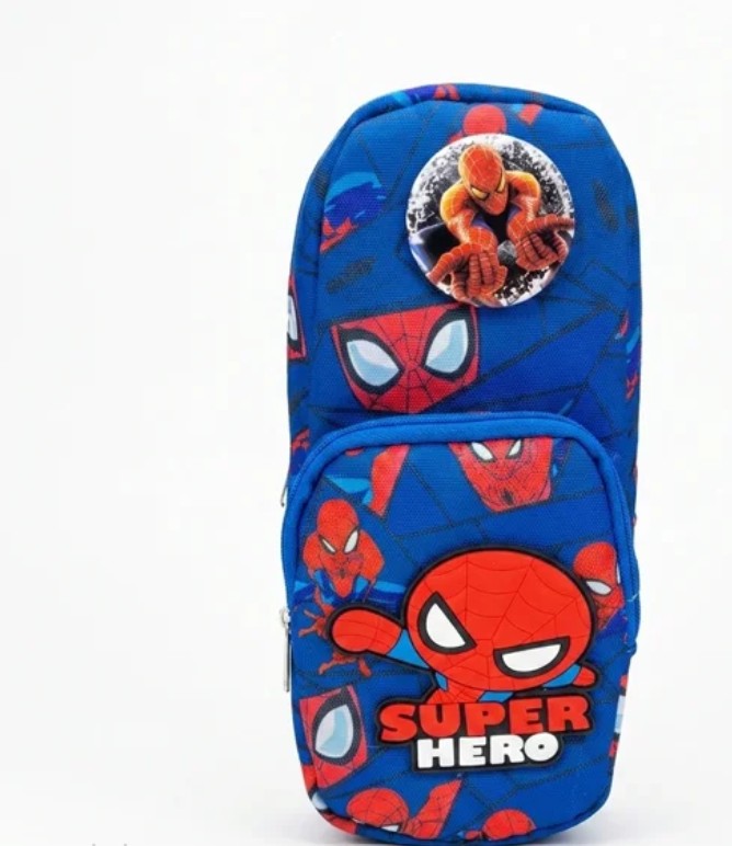 Spider-Man Kids Pencil Case – Double Zipper Large Capacity School Stationery Organizer