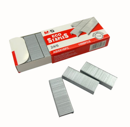 M&G Chenguang Eco Staples 24/6 –  1000 Staples per Box - No: ABS916PC