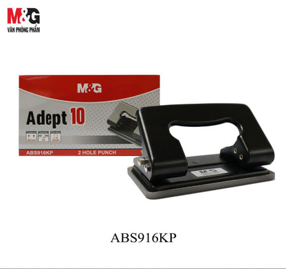 M&G Chenguang Heavy Duty 2-Hole Paper Punch – 10 Sheets Capacity, 80mm Hole Distance, 6mm Hole Diameter - No: ABS916KP