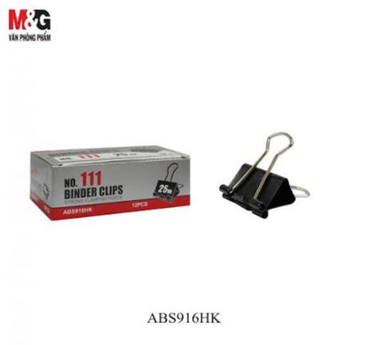 M&G Chenguang Binder Clips – Strong Clamping Force, Assorted Sizes for Office, School & Home Organization - 1pack