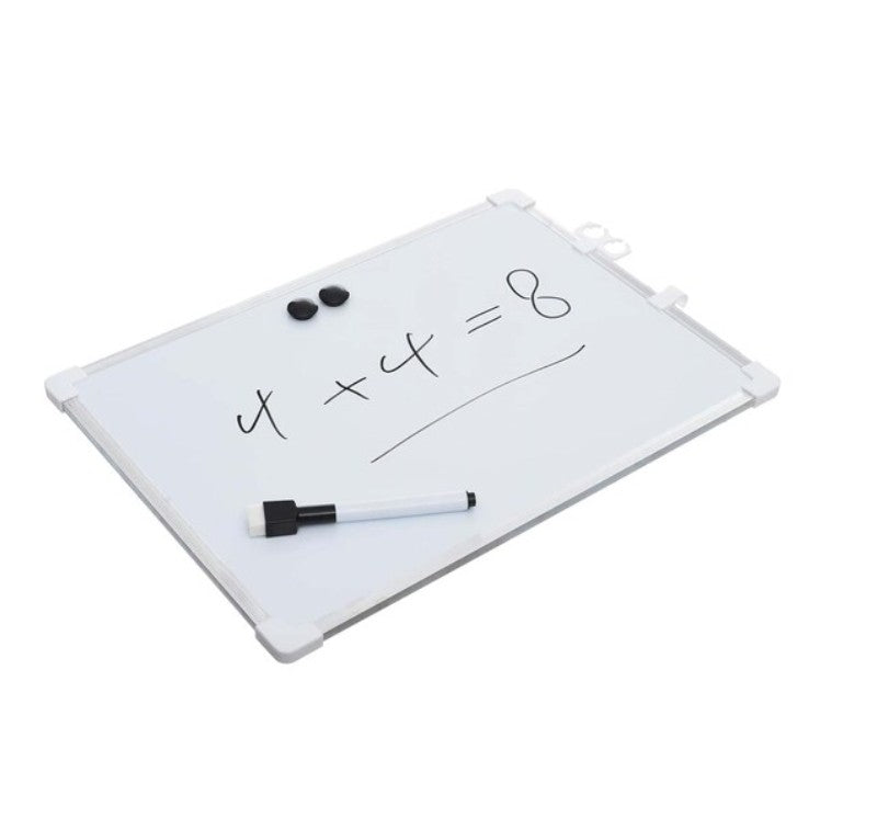 M&G Chenguang Magnetic Whiteboard 25 × 35 cm – Dry Erase Writing Board with Magnetic Surface, Marker & Eraser, Compact Whiteboard for School, Office & Home - No: ADB983AT