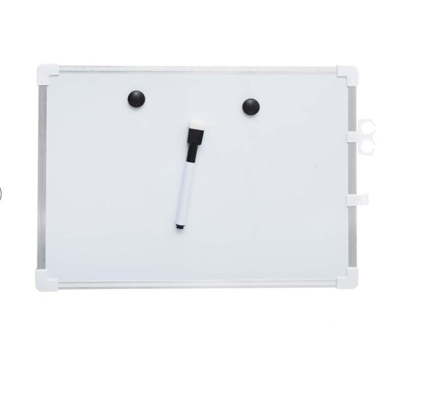 M&G Chenguang Magnetic Whiteboard 25 × 35 cm – Dry Erase Writing Board with Magnetic Surface, Marker & Eraser, Compact Whiteboard for School, Office & Home - No: ADB983AT
