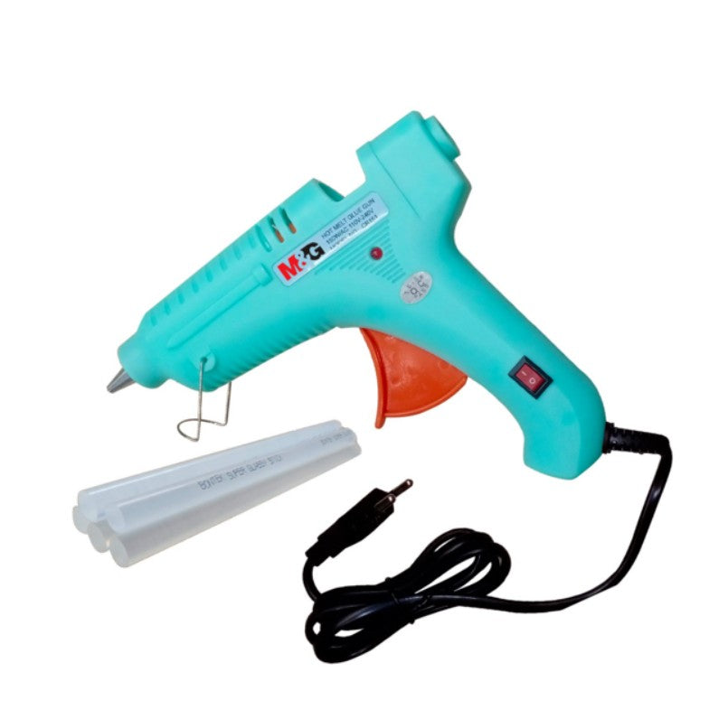 M&G Chenguang Mini Hot Glue Gun with Glue Sticks – 20W Electric Hot Melt Glue Gun with On/Off Switch for Crafting, DIY, Paper, Plastic & Wood - No: AEAN8609