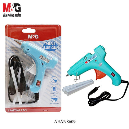 M&G Chenguang Mini Hot Glue Gun with Glue Sticks – 20W Electric Hot Melt Glue Gun with On/Off Switch for Crafting, DIY, Paper, Plastic & Wood - No: AEAN8609
