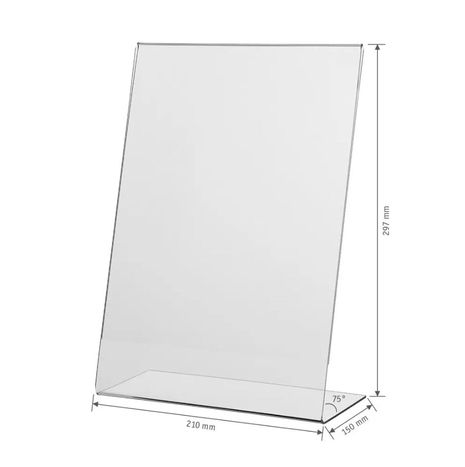 KEJEA Acrylic Sign Holder, Acrylic Poster, A5 L Shape, Display Poster Stand, Sign Holder, Clear Acrylic Counter Poster Sign Display