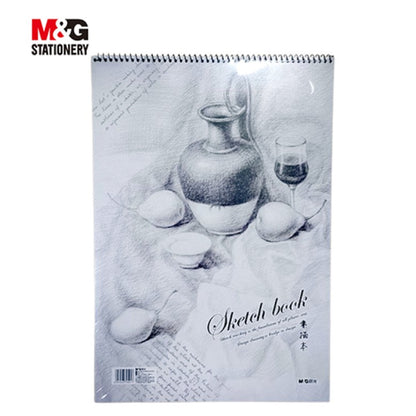 M&G Chenguang Sketch Pad 418 × 287mm, 40 Sheets - K8 – Spiral-Bound Drawing & Sketchbook - No: APYMA135