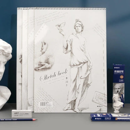 M&G Chenguang Sketch Pad 418 × 287mm, 40 Sheets - K8 – Spiral-Bound Drawing & Sketchbook - No: APYMA135
