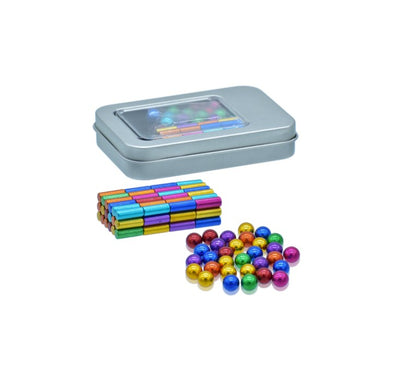 Magnetic Building Blocks Set | 36 PCS Colorful Magnet Sticks + 27 PCS Metal Balls | STEM Educational Construction Toy for Kids & Adults