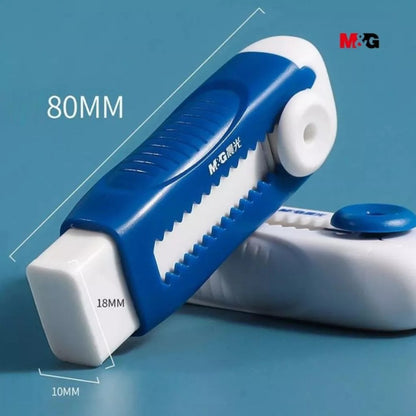 M&G Chenguang Sliding Eraser – Retractable Eraser with Smooth Push Mechanism Dust Free - 1pcs - No: AXPQ4271