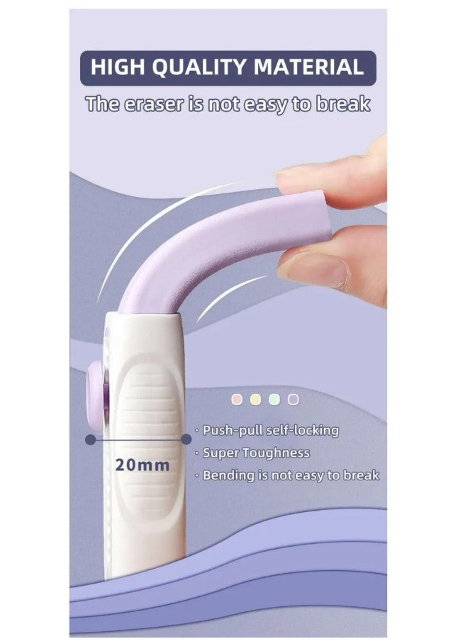 M&G Chenguang Sliding Eraser – Retractable Push-Pull Eraser – Refillable TPE Eraser – Assorted Colors - 1pcs - No: AXPQ4273