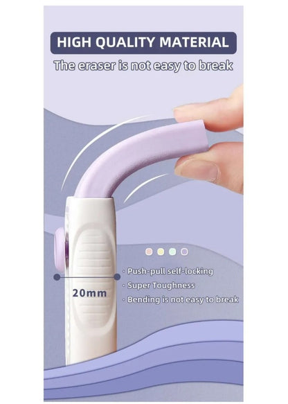 M&G Chenguang Sliding Eraser – Retractable Push-Pull Eraser – Refillable TPE Eraser – Assorted Colors - 1pcs - No: AXPQ4273