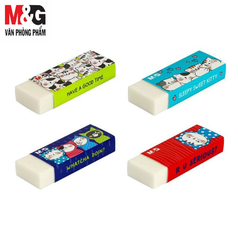 M&G Chenguang 4B Soft Eraser – So Many Cats Collection – Non-Abrasive Latex-Free Eraser – Assorted Designs – No: AXP963J2