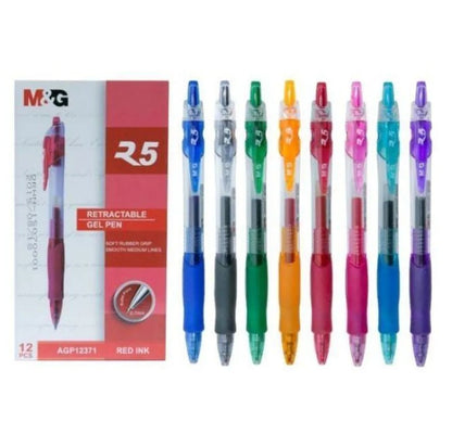 M&G Chenguang  R5 Retractable Gel Pen 0.7mm – Smooth Gel Ink Ballpoint Pen with Soft Rubber Grip – 1 pcs - No:AGP12371