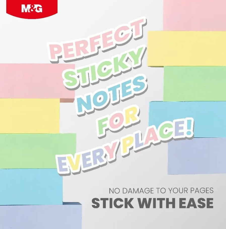 M&G Chenguang Sticky Notes 5 Pastel Colors 100 Sheets x 5 Colors, 20 x 50mm Indexing Tabs - 1pcs - No: YS-478