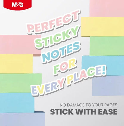 M&G Chenguang Sticky Notes 5 Pastel Colors 100 Sheets x 5 Colors, 20 x 50mm Indexing Tabs - 1pcs - No: YS-478