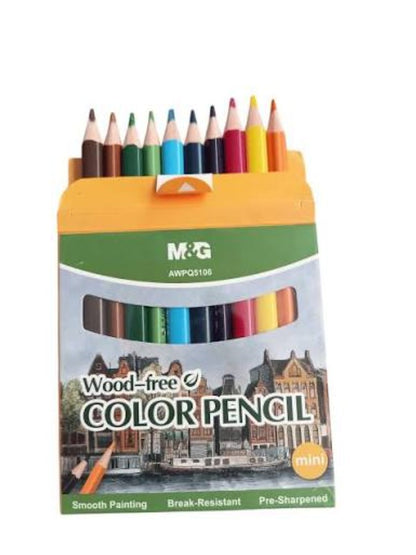 M&G Chenguang Wood-Free Mini Color Pencils Set –  Pre-Sharpened, Break-Resistant Colored Pencils - 1pcs - No: AWPQ5106