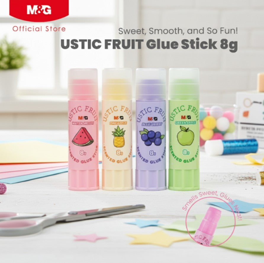 M&G Chenguang USTIC Fruit Scented Glue Stick 8g – ASG971G3 – Smooth Adhesive Glue for School & Crafts - 1pcs - No: ASG971G3