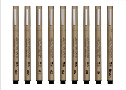 M&G Chenguang Micro Fineliner Pen, 5mm Fine Tip for Precise Drawing and Detailed Sketches, Black - 0.23mm - No: ASPT7973