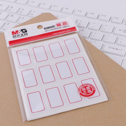 M&G Chenguang Self-Adhesive Rectangular Labels – 12 Labels per Sheet, 10 Sheets per Pack - 1pack – Random Color - No: YT-14
