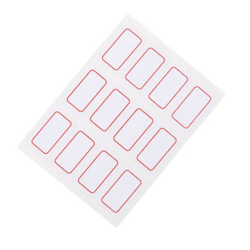 M&G Chenguang Self-Adhesive Rectangular Labels – 12 Labels per Sheet, 10 Sheets per Pack - 1pack – Random Color - No: YT-14