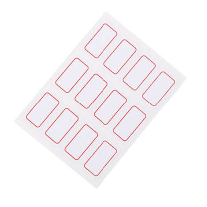 M&G Chenguang Self-Adhesive Rectangular Labels – 12 Labels per Sheet, 10 Sheets per Pack - 1pack – Random Color - No: YT-14