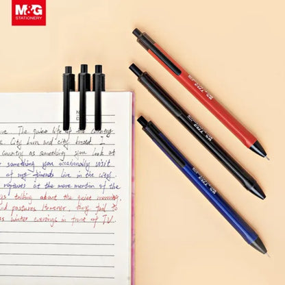 M&G Chenguang TR3 Semi-Gel Ballpoint Pen 0.7 mm – Retractable Smooth Writing Pen  – Black, Blue or Red - 1pcs - No: ABPW3072