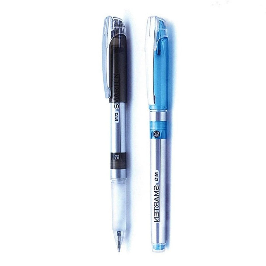 M&G Chenguang SMARTEN Ballpoint Pen 0.7mm – Smooth Blue Ink Writing Pen with Protective Cap - Blue or Black – 1 Pcs - No: AGP62571