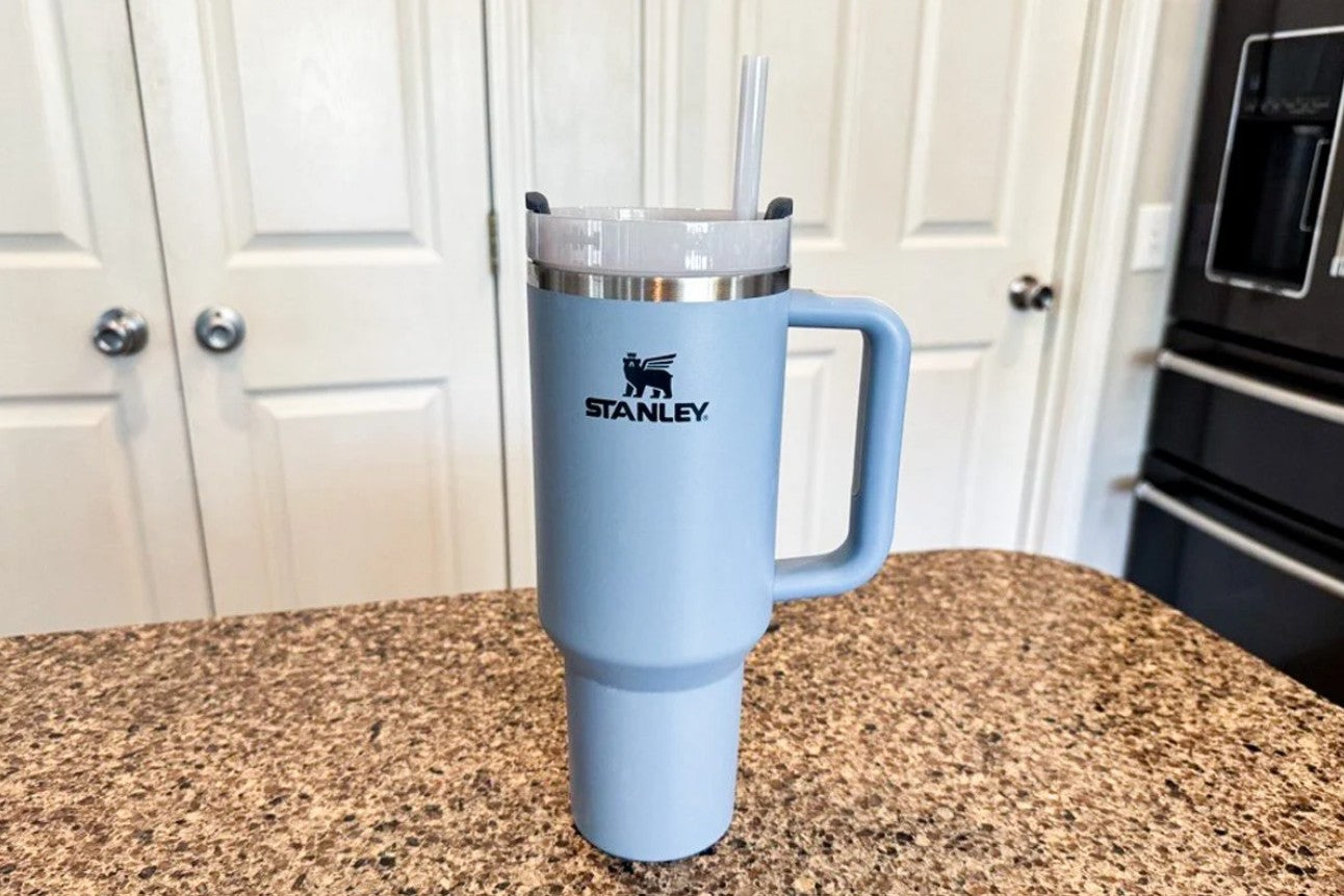 Stanley Stainless Steel Mug, (1200ml) Stainless Steel Mug with Straw and Handle, Insulated Mug with Lid Travel Mug, Stainless Steel Coffee Mug for Hot Iced Drinks
