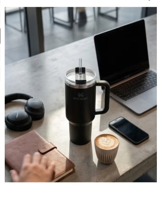 Stanley Stainless Steel Mug, (1200ml) Stainless Steel Mug with Straw and Handle, Insulated Mug with Lid Travel Mug, Stainless Steel Coffee Mug for Hot Iced Drinks