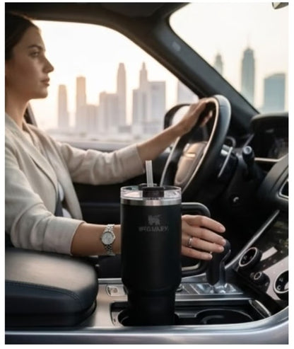Stanley Stainless Steel Mug, (1200ml) Stainless Steel Mug with Straw and Handle, Insulated Mug with Lid Travel Mug, Stainless Steel Coffee Mug for Hot Iced Drinks