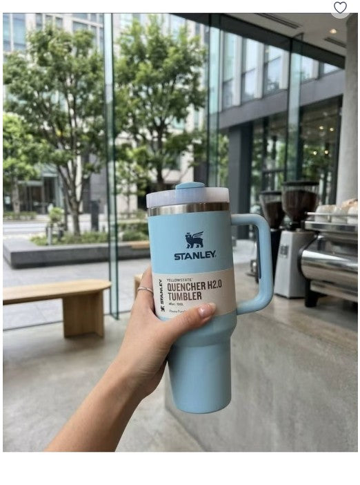 Stanley Stainless Steel Mug, (1200ml) Stainless Steel Mug with Straw and Handle, Insulated Mug with Lid Travel Mug, Stainless Steel Coffee Mug for Hot Iced Drinks
