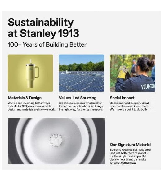 Stanley Stainless Steel Mug, (1200ml) Stainless Steel Mug with Straw and Handle, Insulated Mug with Lid Travel Mug, Stainless Steel Coffee Mug for Hot Iced Drinks