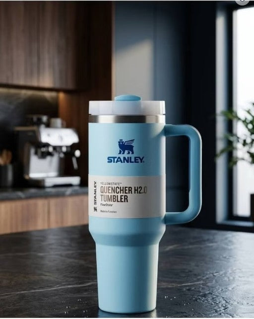Stanley Stainless Steel Mug, (1200ml) Stainless Steel Mug with Straw and Handle, Insulated Mug with Lid Travel Mug, Stainless Steel Coffee Mug for Hot Iced Drinks