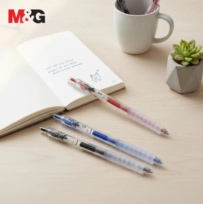 M&G Chenguang T-Tec Retractable Gel Pen Comfort Grip 0.5mm – Fast Dry Blue Ink Pen for Smooth Writing, School Office - 1pcs - No: AGPJ0673