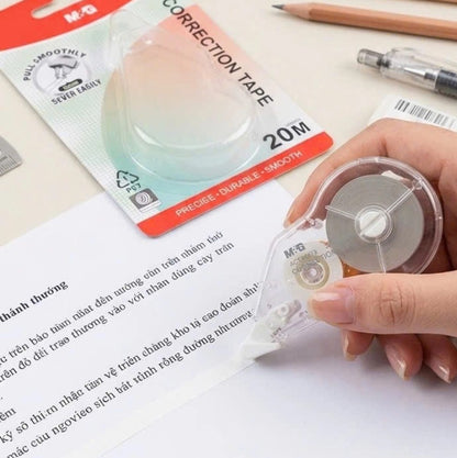M&G Chenguang Correction Tape 20m x 5mm – PET Instant Dry Correction Tape, Smooth & Precise with Easy Pull Mechanism - 1pcs - No: ACT74473