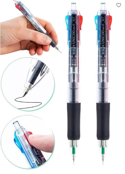 M&G Chenguang 4 in 1 Retractable Novelty Multi-Color Ball Point Pen - No:ABP80371