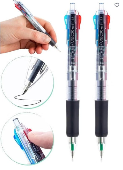 M&G Chenguang 4 in 1 Retractable Novelty Multi-Color Ball Point Pen - No:ABP80371