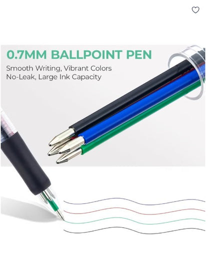 M&G Chenguang 4 in 1 Retractable Novelty Multi-Color Ball Point Pen - No:ABP80371