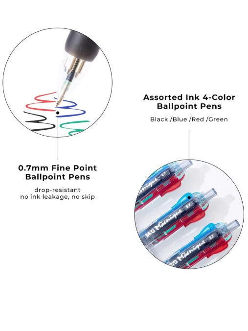M&G Chenguang 4 in 1 Retractable Novelty Multi-Color Ball Point Pen - No:ABP80371