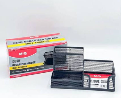 M&G Chenguang Metal Ten-win Multi-functional Mesh Desktop Organizer Storage Caddy Pen Holder Stand-No: ABT984H4