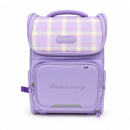 M&G Chenguang 16-Inch Kids School Backpack – Lightweight Waterproof School Bag, Lavender Plaid Design - No: ABB904V977