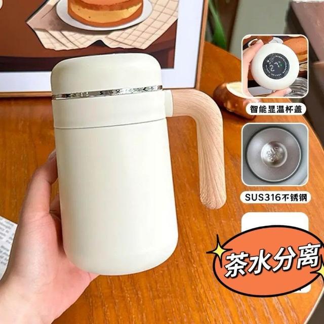 500ml Vacuum Insulated Stainless Steel Coffee Mug with Handle – Leakproof Thermal Travel Mug for Hot & Cold Drinks