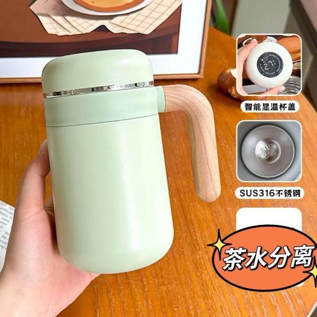 500ml Vacuum Insulated Stainless Steel Coffee Mug with Handle – Leakproof Thermal Travel Mug for Hot & Cold Drinks