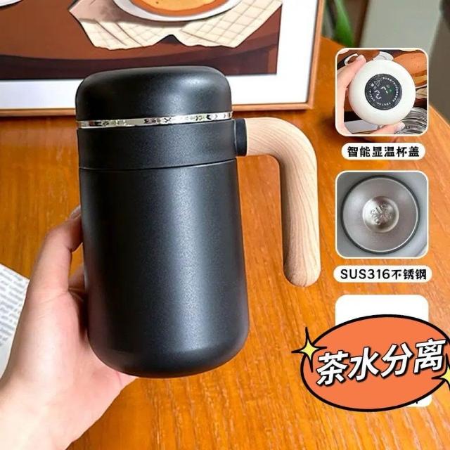 500ml Vacuum Insulated Stainless Steel Coffee Mug with Handle – Leakproof Thermal Travel Mug for Hot & Cold Drinks