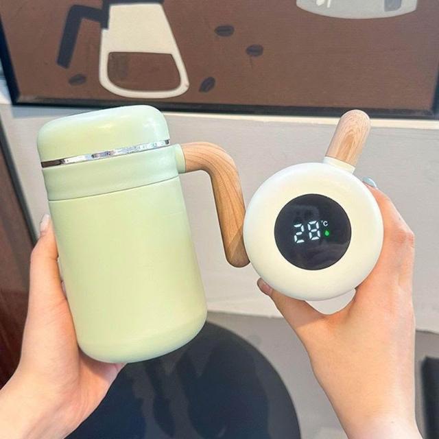 500ml Vacuum Insulated Stainless Steel Coffee Mug with Handle – Leakproof Thermal Travel Mug for Hot & Cold Drinks