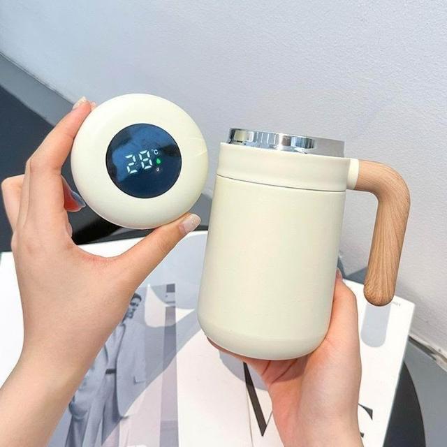 500ml Vacuum Insulated Stainless Steel Coffee Mug with Handle – Leakproof Thermal Travel Mug for Hot & Cold Drinks