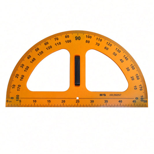 M&G Chenguang 180° Classroom Protractor 50 cm – Large Plastic Geometry Measuring Tool for School and Technical Drawing – No: ARL960N7