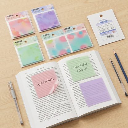 M&G Chenguang Masmarcu Transparent Writable Sticky Notes – Fruit Soda Series, 30 Sheets, Reusable Self-Adhesive Memo Pad, Translucent Notes - 1pcs - No: YS0417